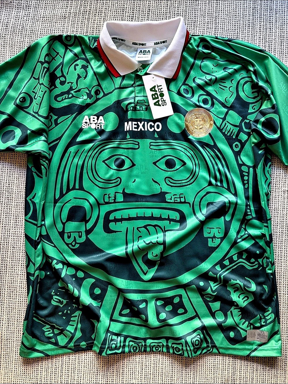ABA Sport Mexico 1998 World Cup Home Reissue Jersey Green & White XL